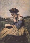 Jean Baptiste Camille  Corot Liseuse dans la campagne (mk11) Germany oil painting reproduction